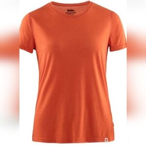 Fjallraven Womens High Coast Lite T-shirt Short Sleeve Orange Size XL